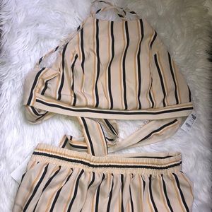 Halter Neck Crop top with wide leg Pants